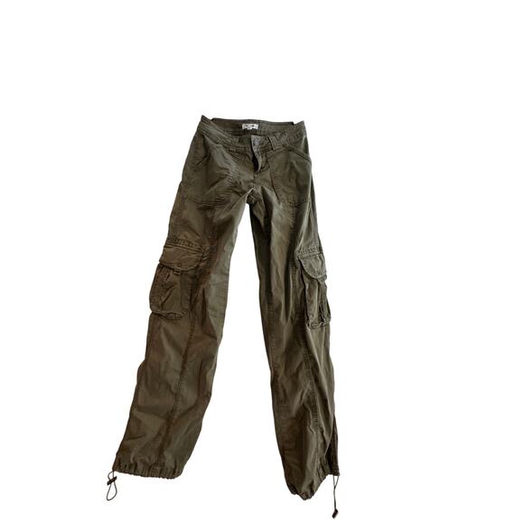 Garage Pants - Garage Distressed Army Green Cargo Pants Size 00